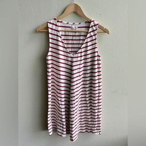 Madewell white and red striped mini muscle tee dress